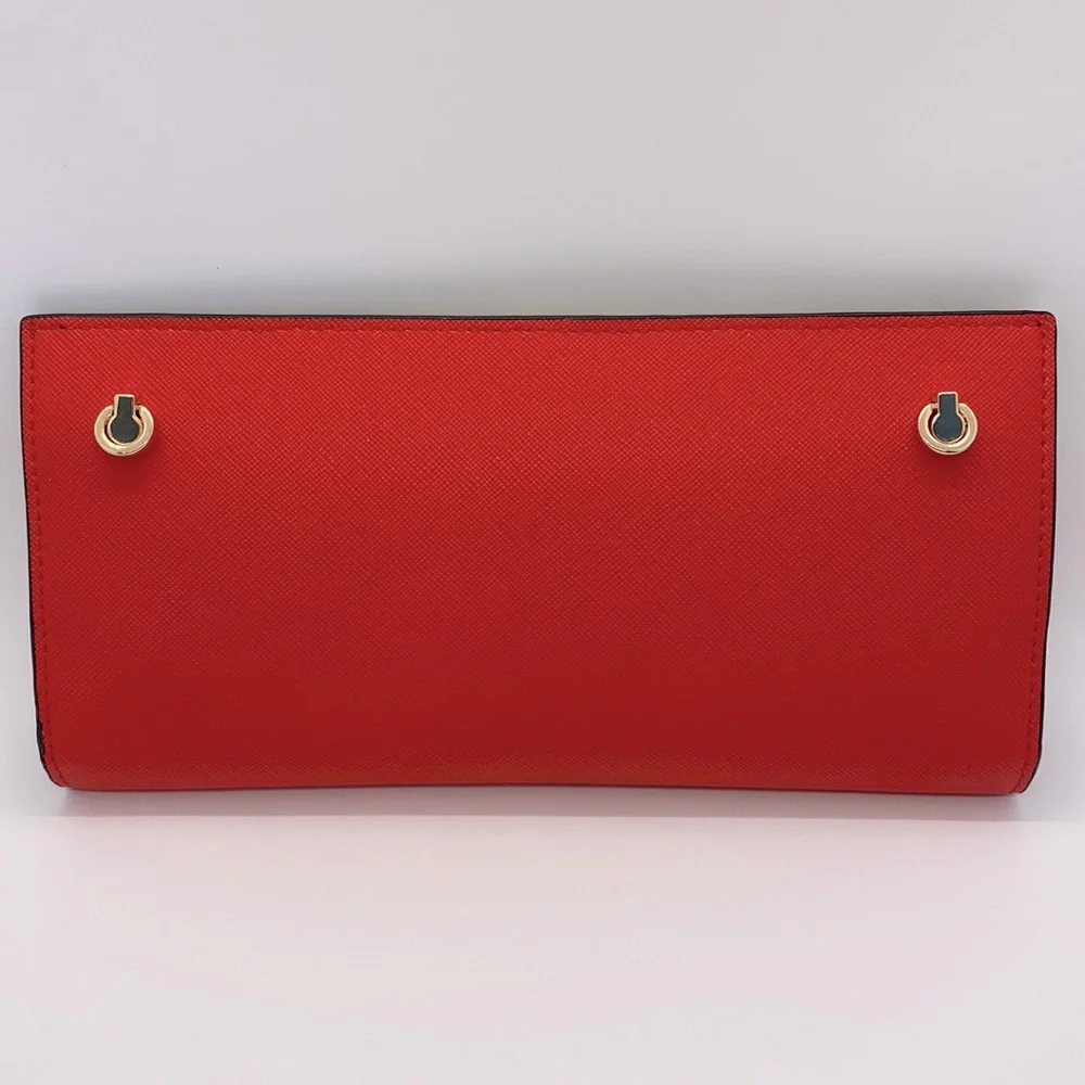 Dune London Red Leopard Print Wallet on a chain Crossbody - Picture 3 of 12